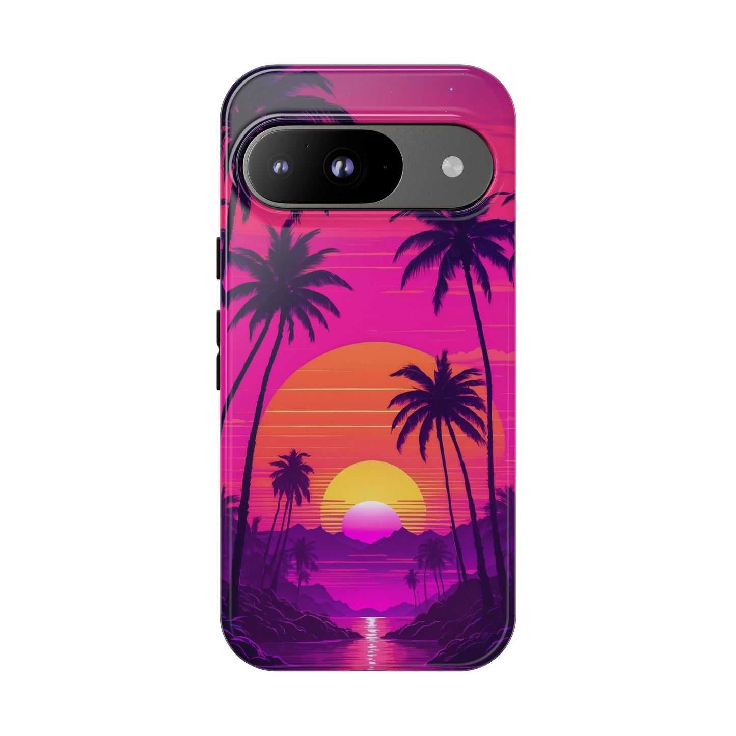 Google Pixel Case - Tropical Sunset Palm Paradise