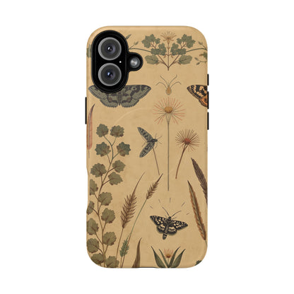 British Moth Trap Garden iPhone Case – Vintage Botanical Night Design