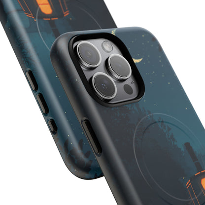 iPhone Night Narrowboat Canal Premium MagSafe Case