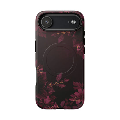 Midnight Bloom Floral iPhone Case - Premium MagSafe Protective Cover