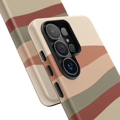 Samsung Galaxy Personalised Wave Stripe Phone Case - Custom Name Matte Tough Protective Cover