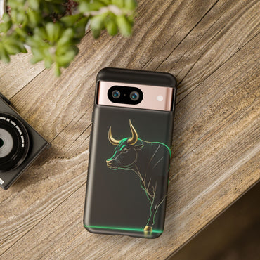 Google Pixel Case - Neon Bull Matte Black