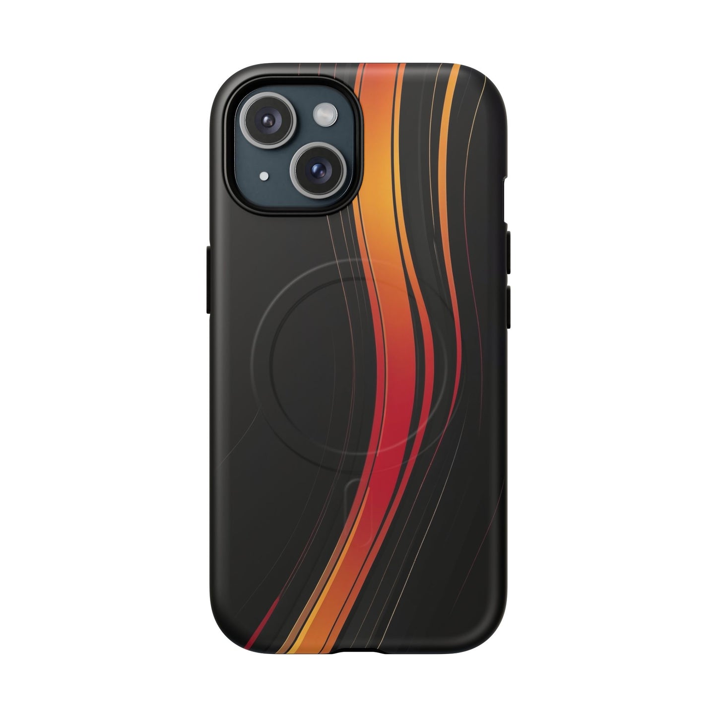 Flame Streak Matte iPhone Case - Racing Inspired Shockproof MagSafe® Compatible Cover