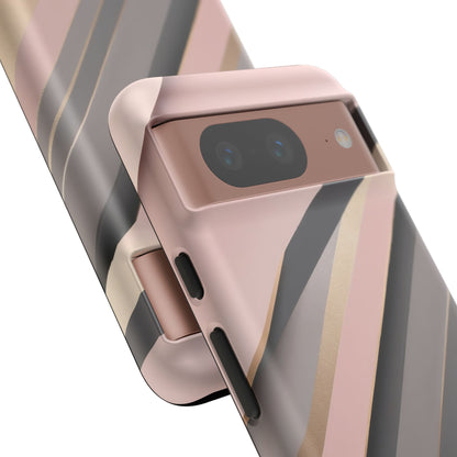 Google Pixel Case - Blush Neutral Stripes