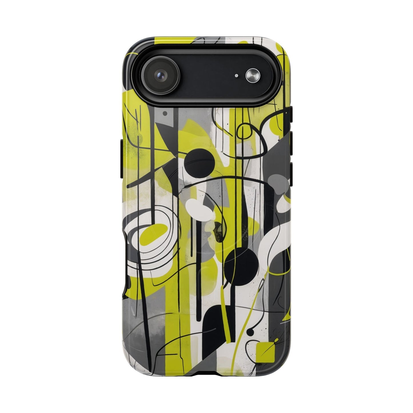 Neon Grid Abstract iPhone Case - Premium MagSafe Protective Cover