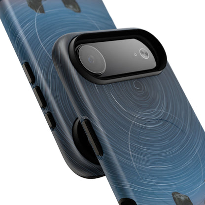 iPhone Star Trails Over Ancient Stones Premium MagSafe Case