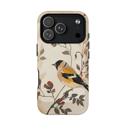 iPhone Floral Goldfinch Premium MagSafe Case