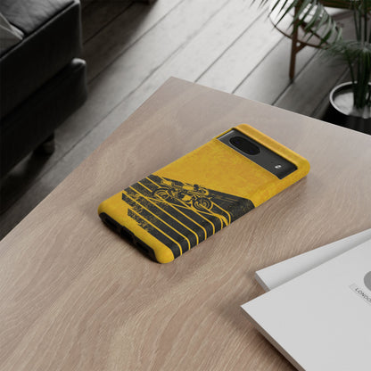Google Pixel Case - Retro Motorcycle Rider Yellow