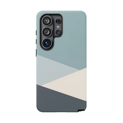 Samsung Galaxy Minimal Geometric Blue Case - Matte Tough Protective Cover