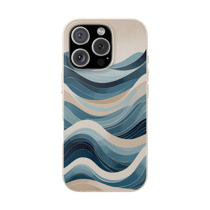 Nordic Wave Eco-Friendly iPhone Case - Sustainable Biodegradable Design