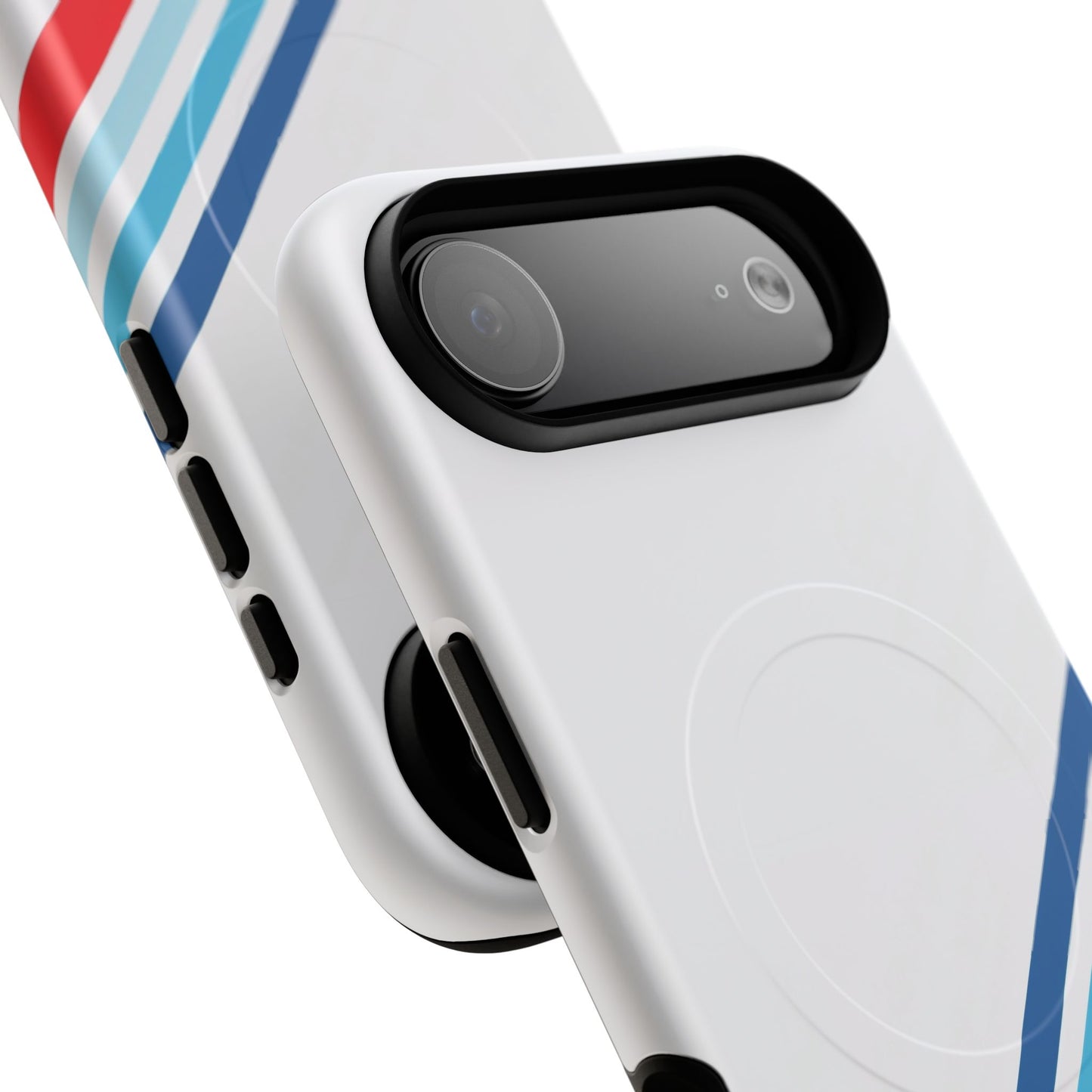 Retro Racing Stripe iPhone Case - Shockproof MagSafe® Compatible
