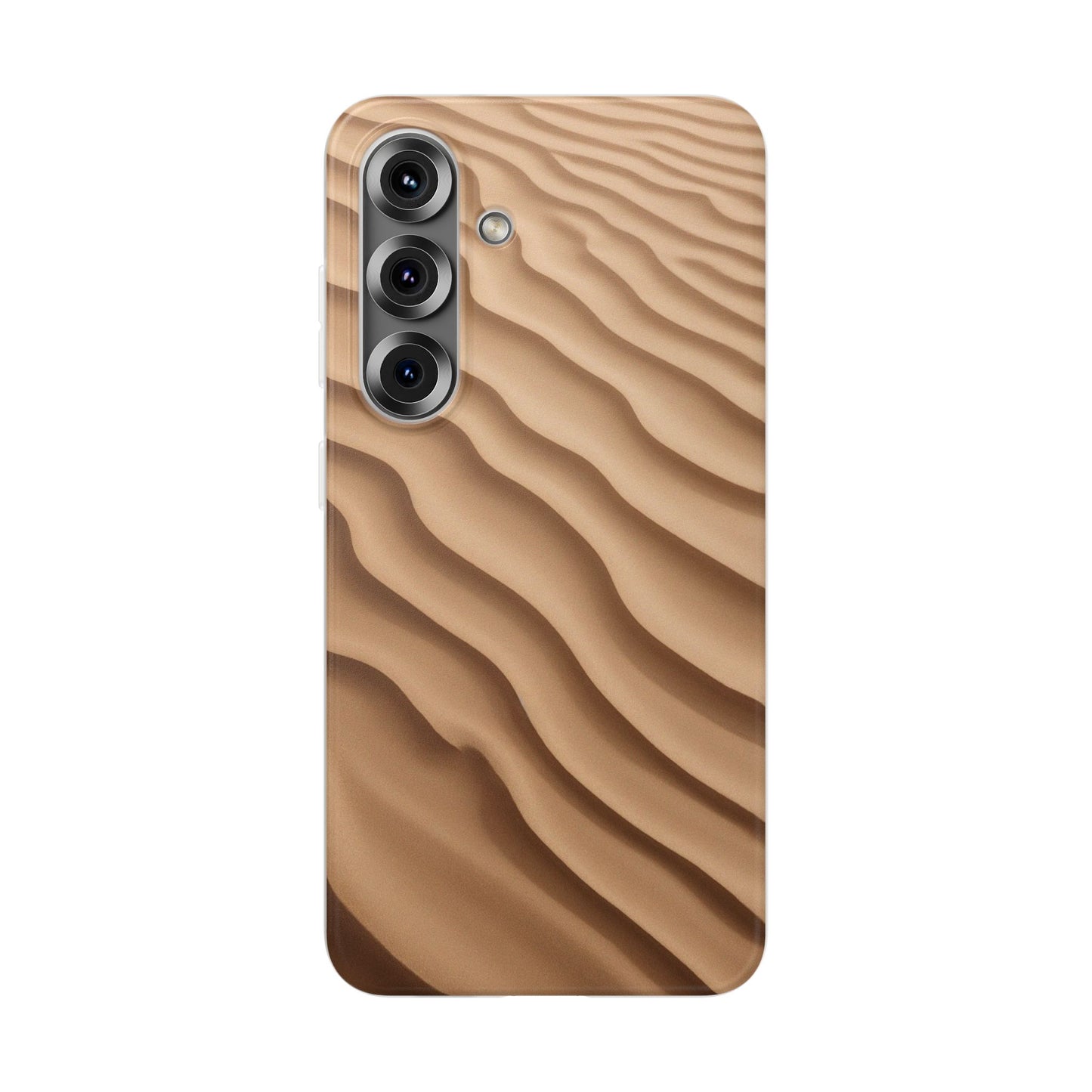 Golden Sand Ripple Pattern Phone Case - Minimal Beach Texture Design