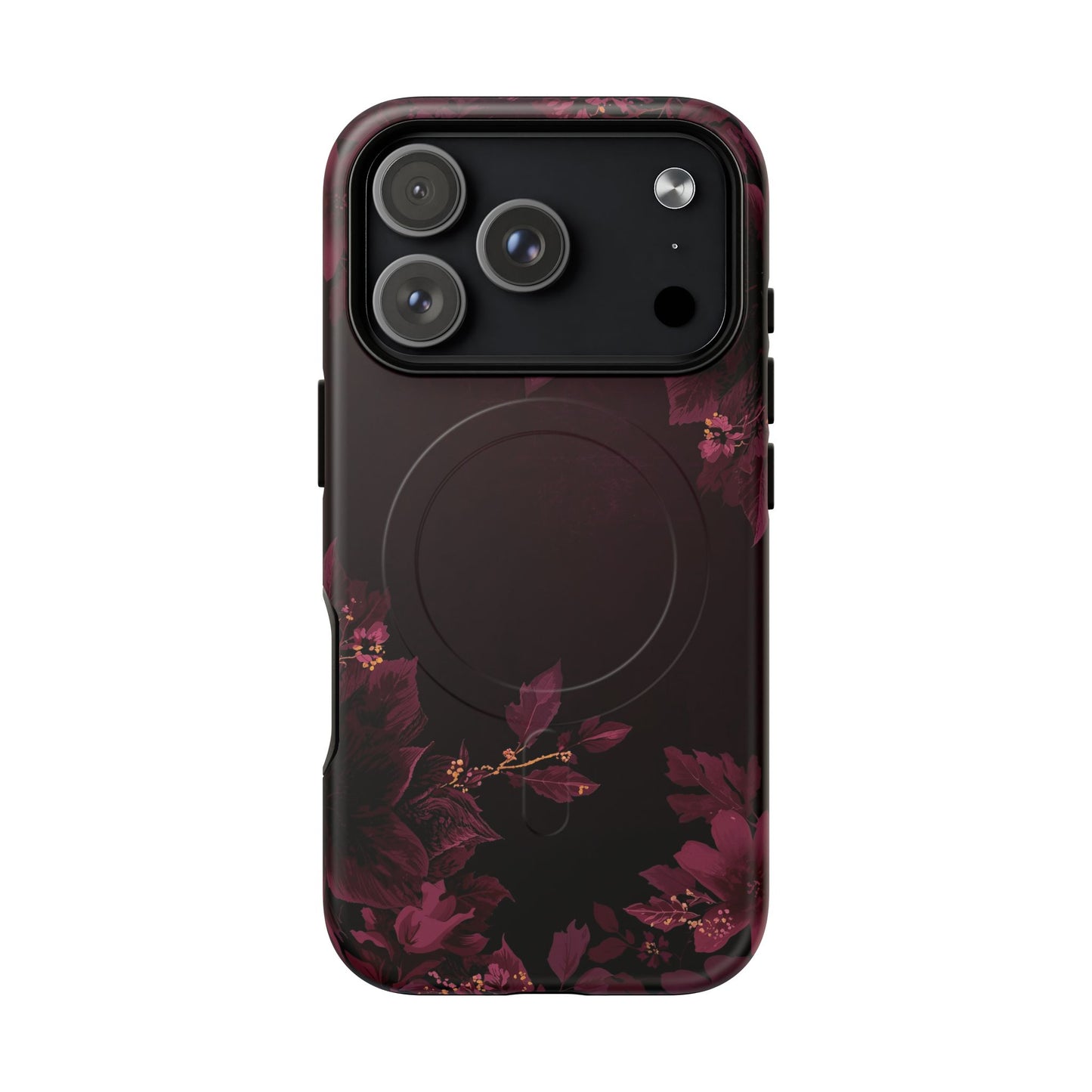 Midnight Bloom Floral iPhone Case - Premium MagSafe Protective Cover