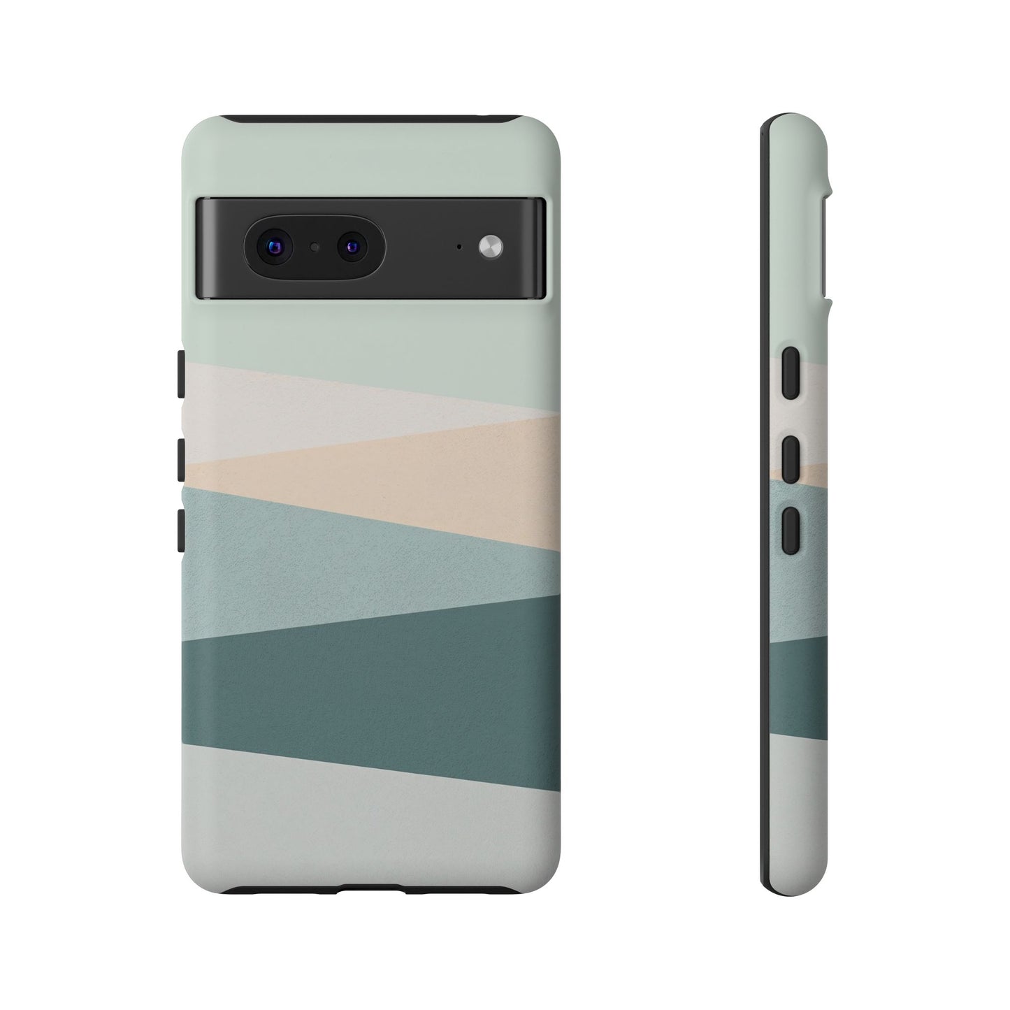 Google Pixel Case - Coastal Mist Blue Green Stripe