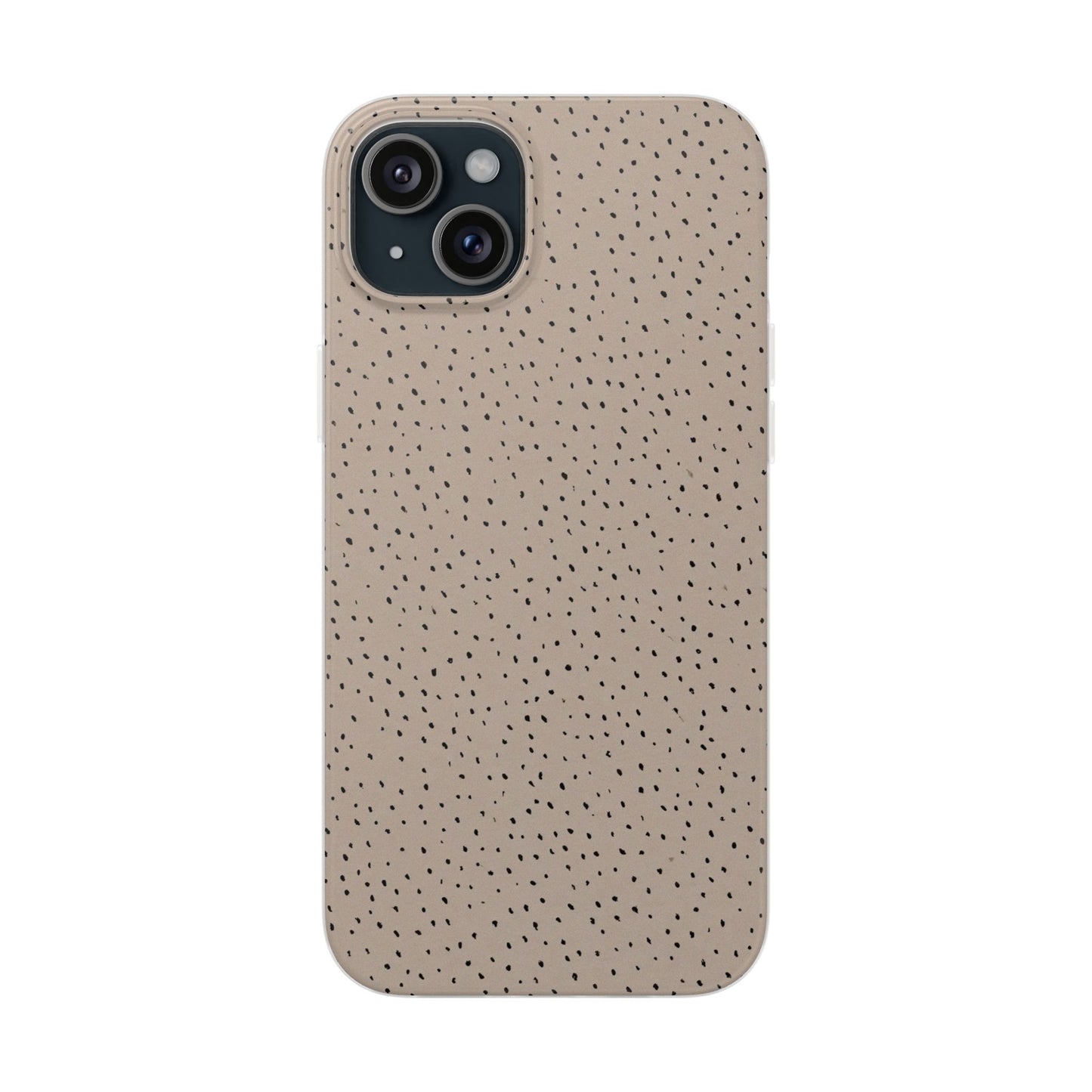Minimal Micro Leopard Print Phone Case - Taupe & Black Animal Pattern