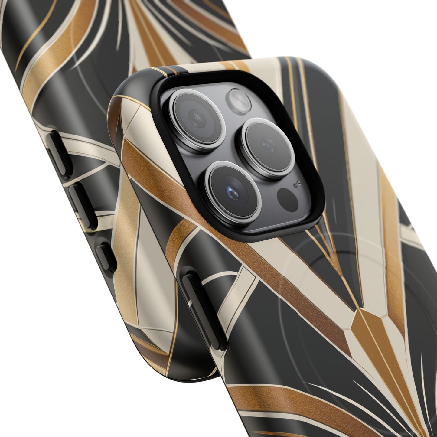 Deco Noir Luxe iPhone Case - Premium MagSafe Protective Cover