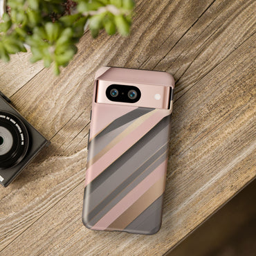 Google Pixel Case - Blush Neutral Stripes