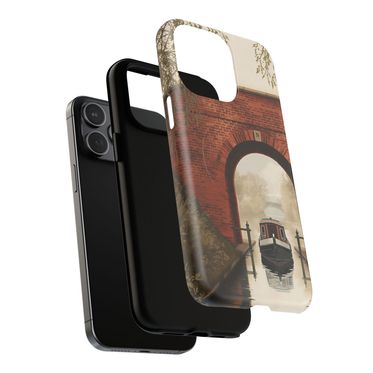 Willow Canal Bridge Passage iPhone Case – Heritage Waterway Design