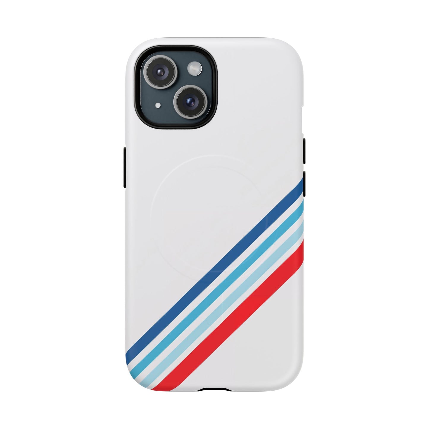 Retro Racing Stripe iPhone Case - Shockproof MagSafe® Compatible