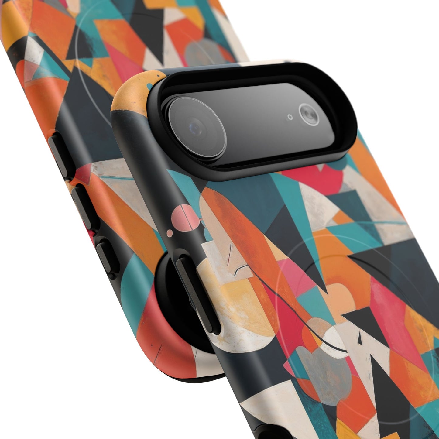 Abstract Colourful Art iPhone Case - Bauhaus Inspired, Shockproof MagSafe® Compatible