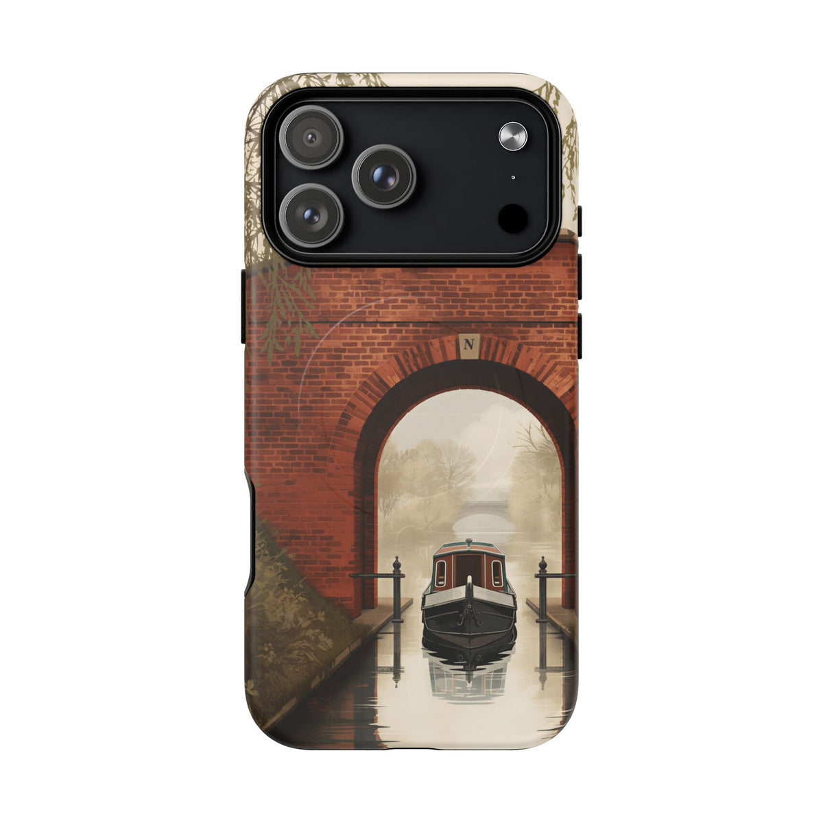 Willow Canal Bridge Passage iPhone Case – Heritage Waterway Design