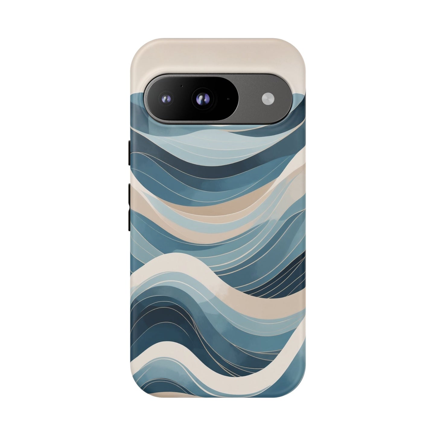 Google Pixel Case - Blue Ocean Wave Pattern