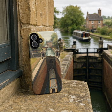 The Lock Keeper’s Vertical Journey Heritage iPhone Case lifestyle image