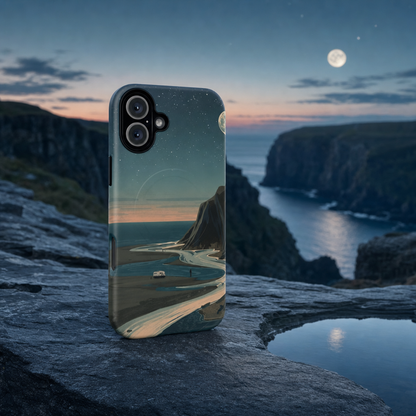 iPhone Moonlit British Cliffs Premium MagSafe Case lifestyle image