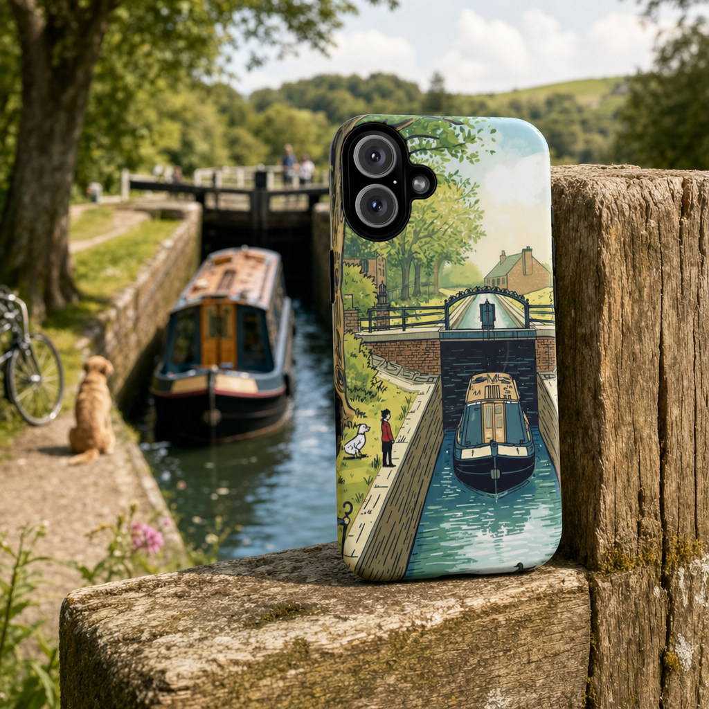 iPhone Lockside Gongoozlers Premium MagSafe Case lifestyle image