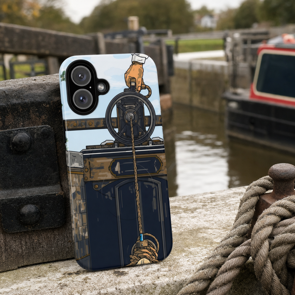 iPhone Canal Lock Windlass Premium MagSafe Case lifestyle image