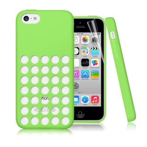 iPhone 5C Silicone Retro Dot Cover Case
