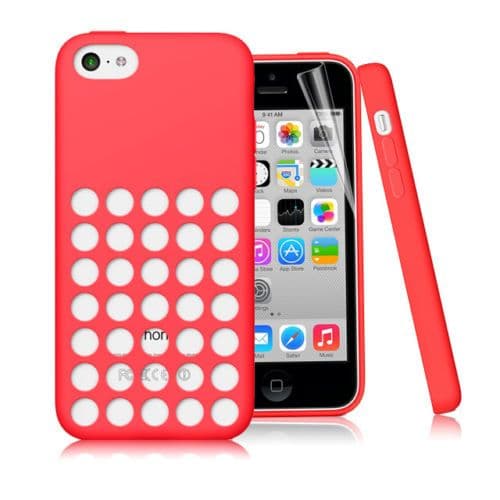 iPhone 5C Silicone Retro Dot Cover Case