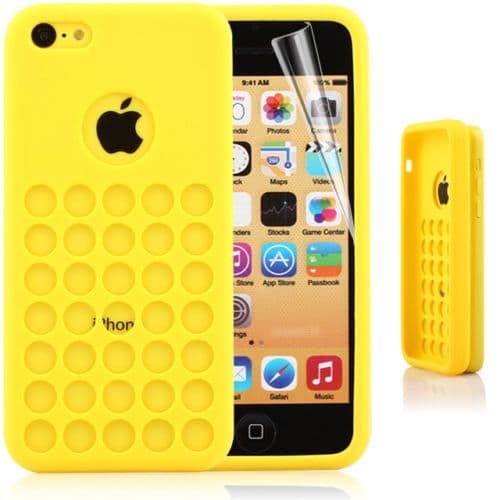 iPhone 5C Silicone Retro Dot Cover Case