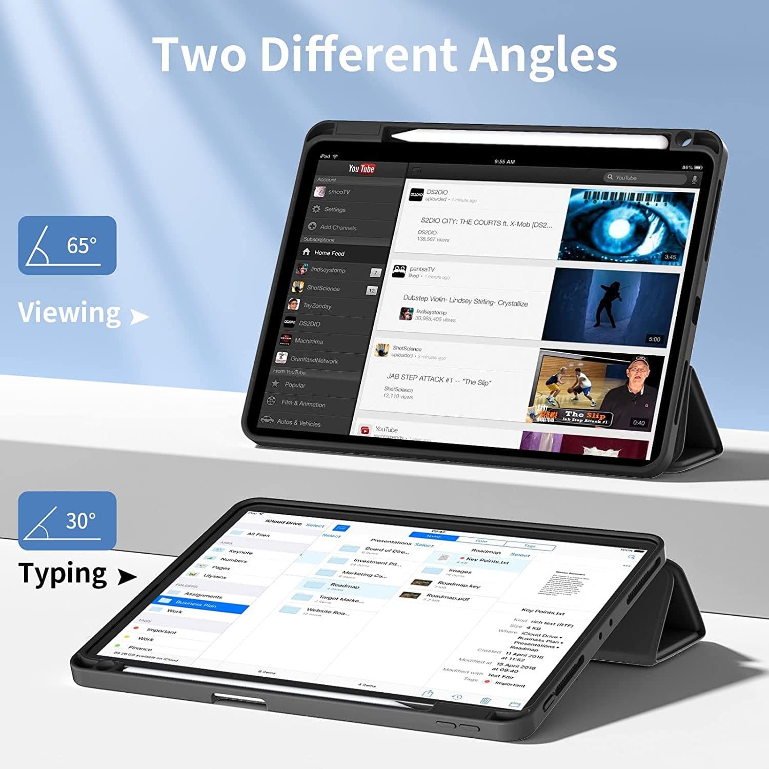 iPad Air 11 2024 Smart Pencil Holder Case Cover