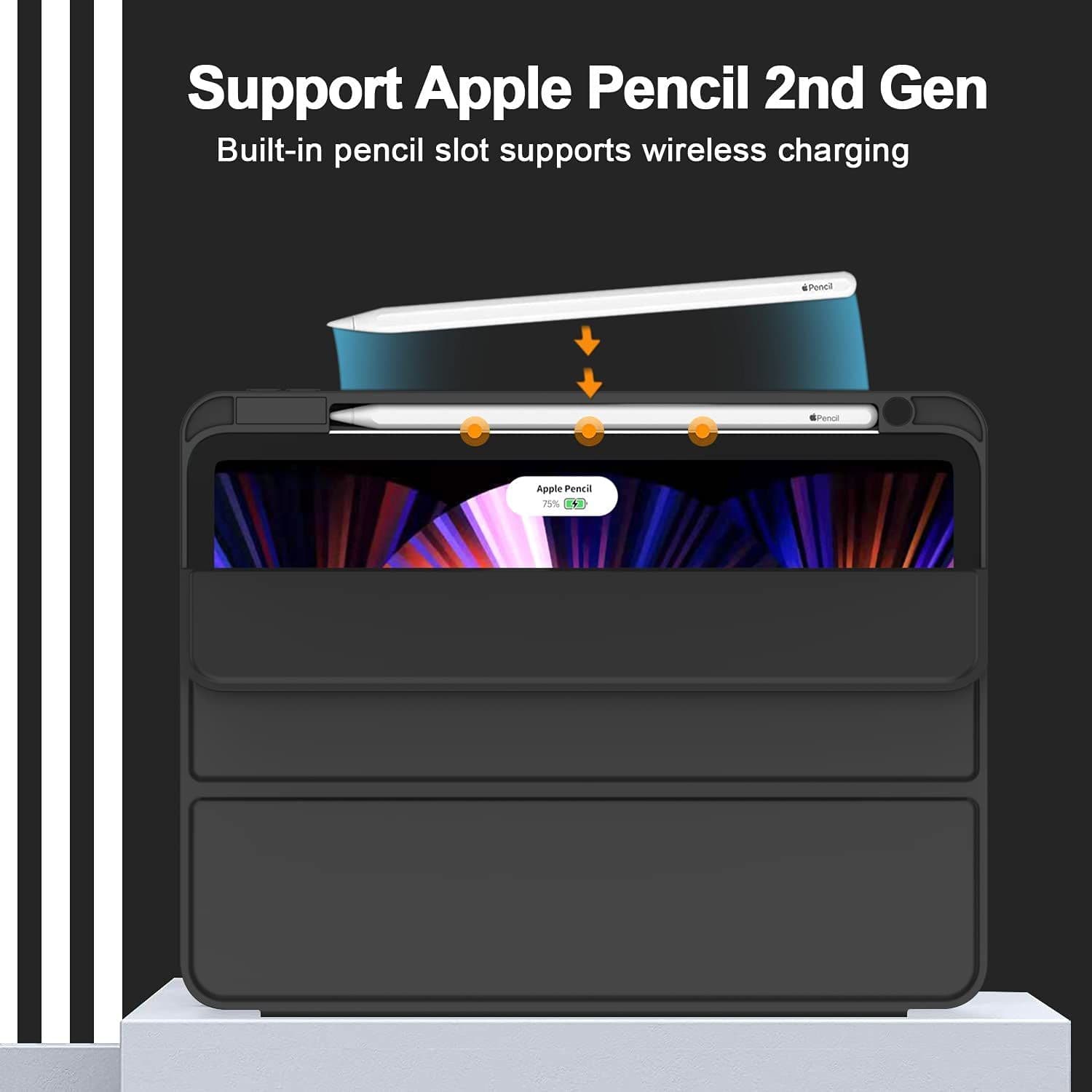 iPad Air 11 2024 Smart Pencil Holder Case Cover