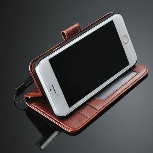 iPhone 4 4S Leather Wallet Stand Case Cover