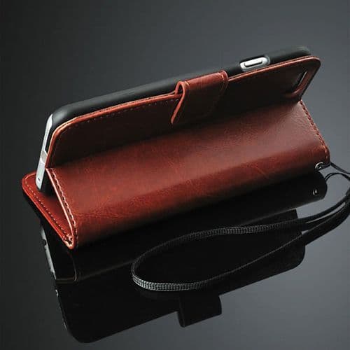 iPhone 4 4S Leather Wallet Stand Case Cover