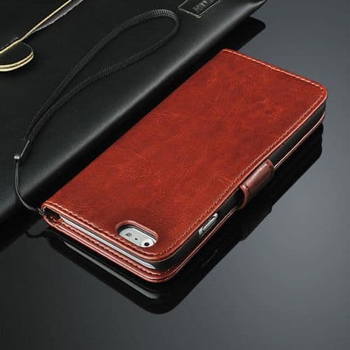 iPhone 4 4S Leather Wallet Stand Case Cover