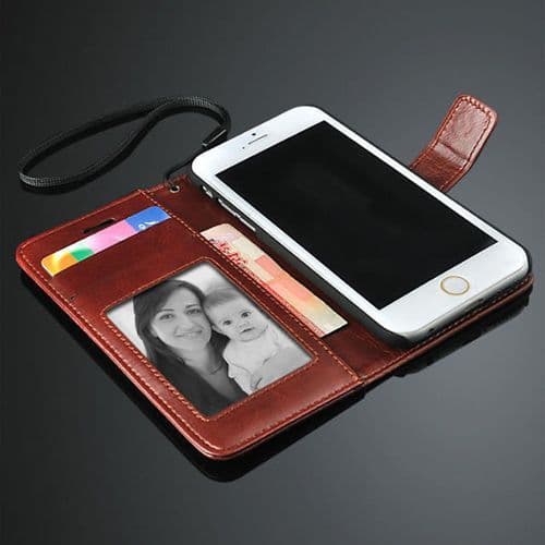iPhone 4 4S Leather Wallet Stand Case Cover