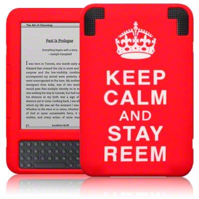 KINDLE 3 RED STAY REEM GEL SKIN COVER