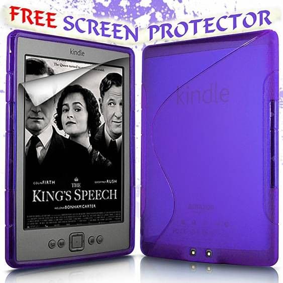 KINDLE 4 PURPLE S-LINE GEL SKIN COVER