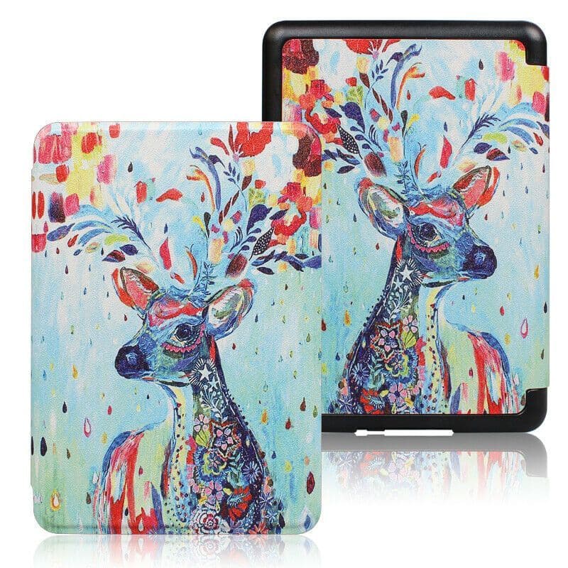 Kindle Paperwhite Smart Case Cover Colourful Deer