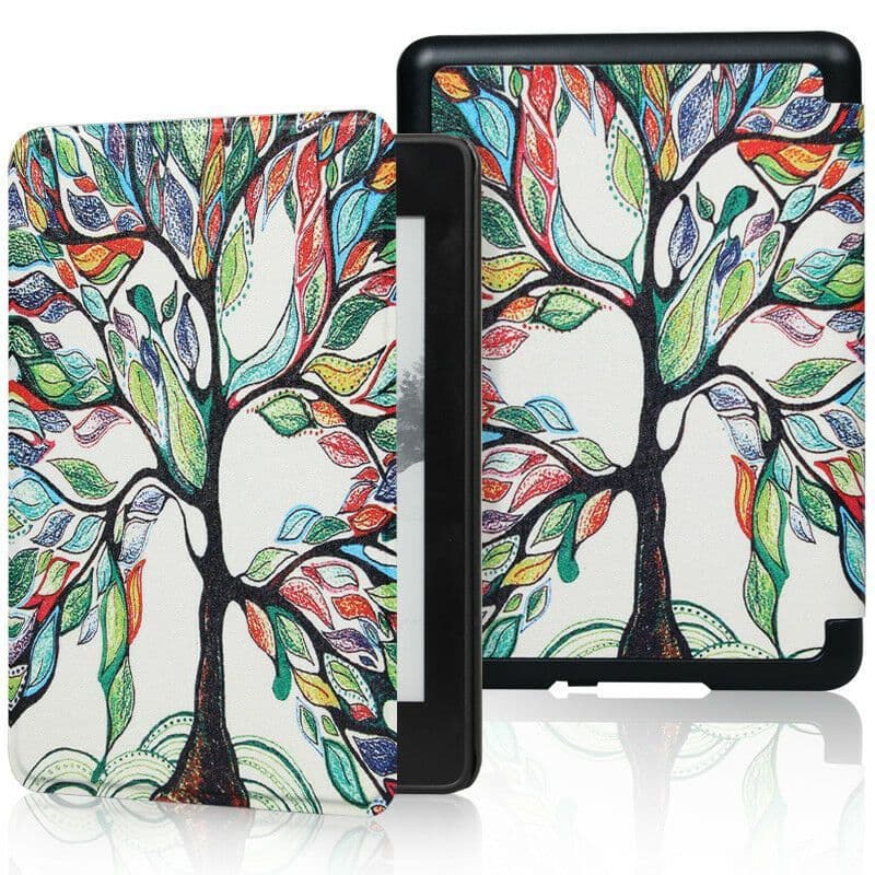 Kindle Paperwhite Smart Case Cover Colourful Tree