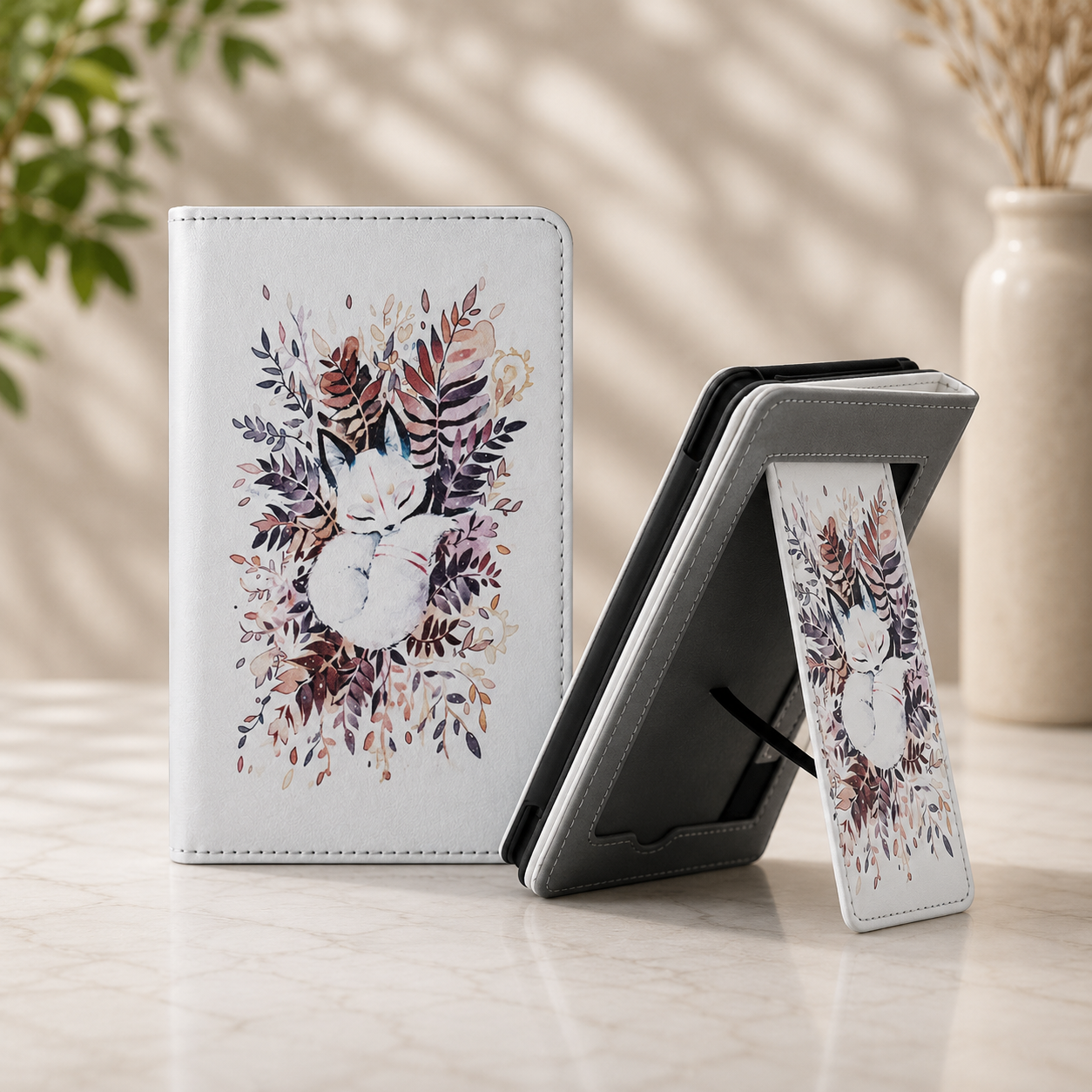 Kindle 11th Gen Autumn Fox Case with Stand & Hand Strap