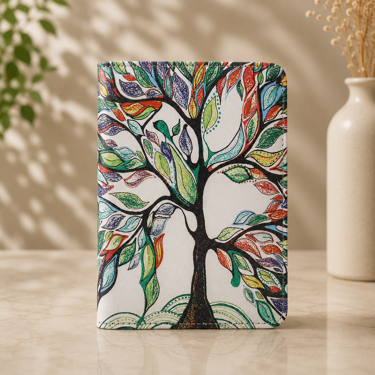 Kindle 11th Gen Colourful Tree Case with Stand & Hand Strap