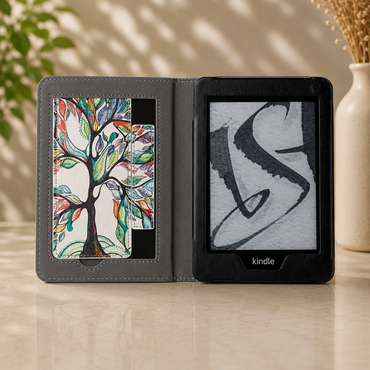 Kindle 11th Gen Colourful Tree Case with Stand & Hand Strap