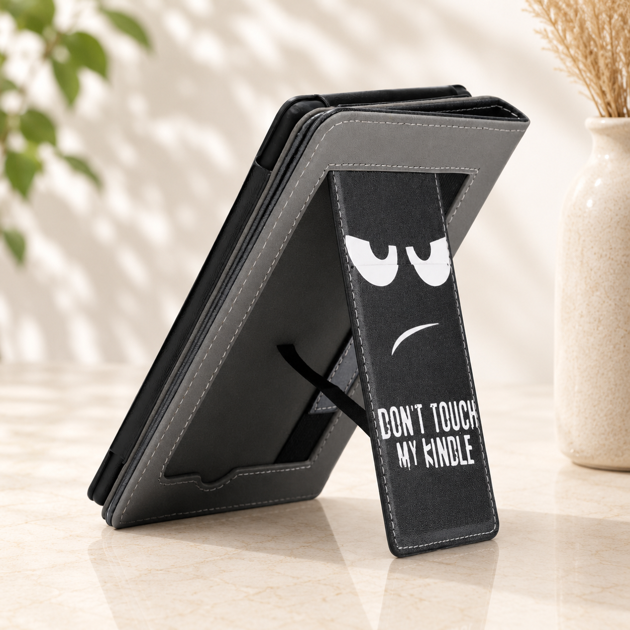 Kindle 11th Gen Don't Touch My Case with Stand & Hand Strap