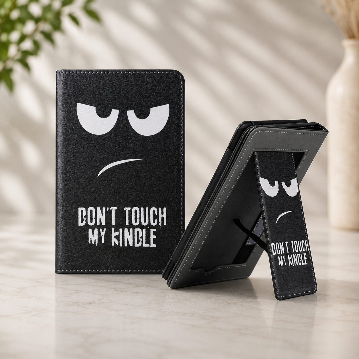 Kindle 11th Gen Don't Touch My Case with Stand & Hand Strap