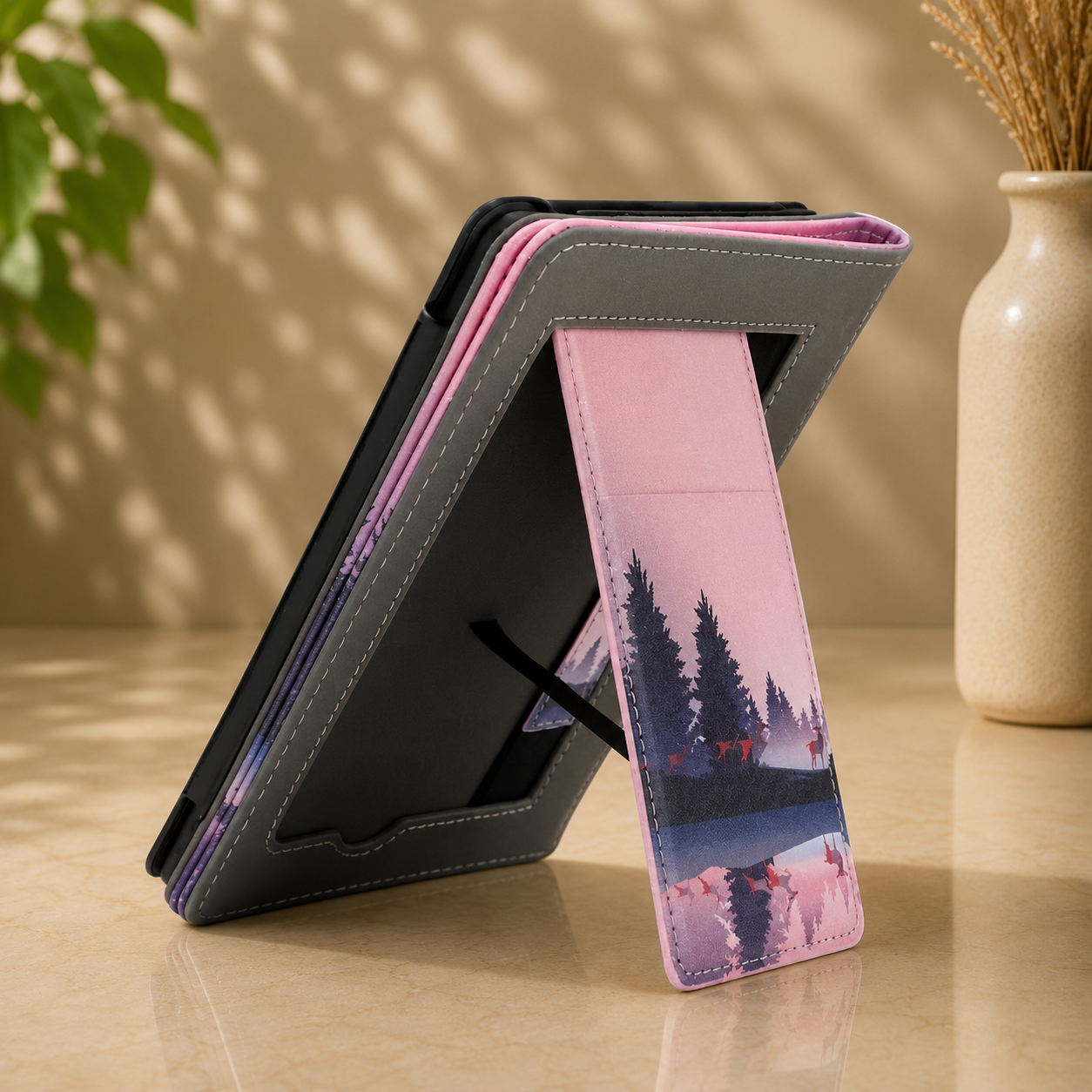 Kindle 11th Gen Twilight Reflection Case with Stand & Hand Strap