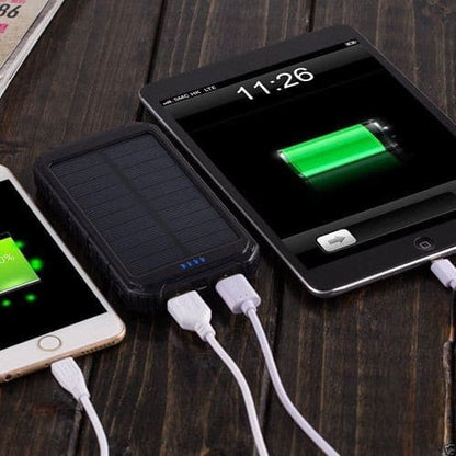 Solar Power Bank Pack Portable USB Battery Charger for Phones or Tablets